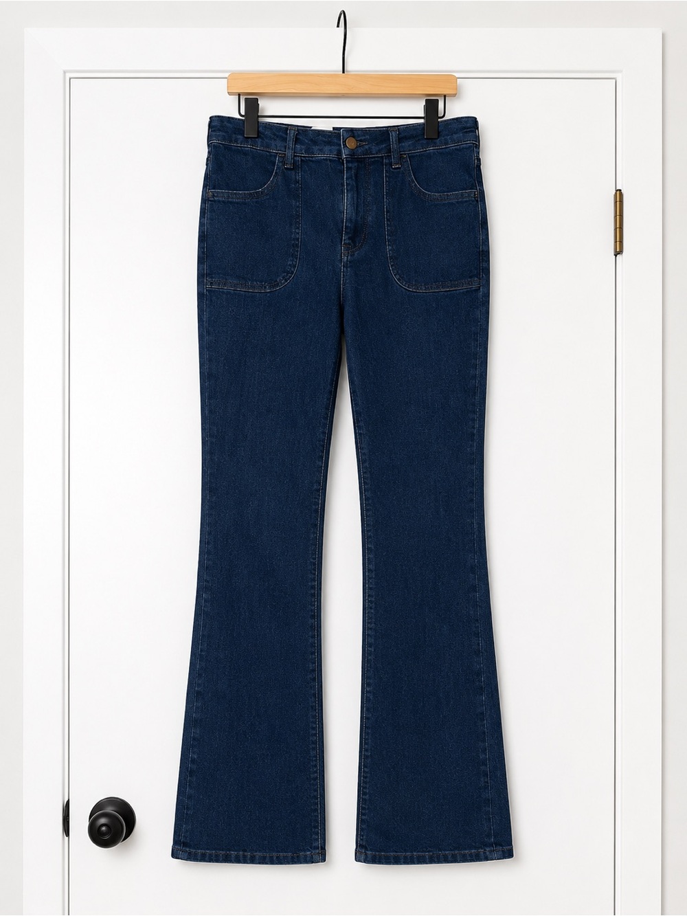 Anthropologie Pilcro Dark Indigo Flare Jeans Sz 31T